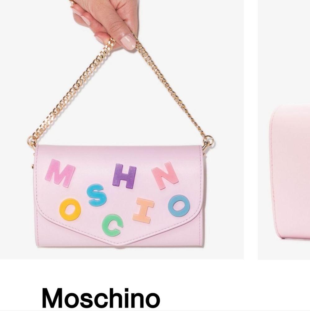 Moschino Leather Clutch Bag